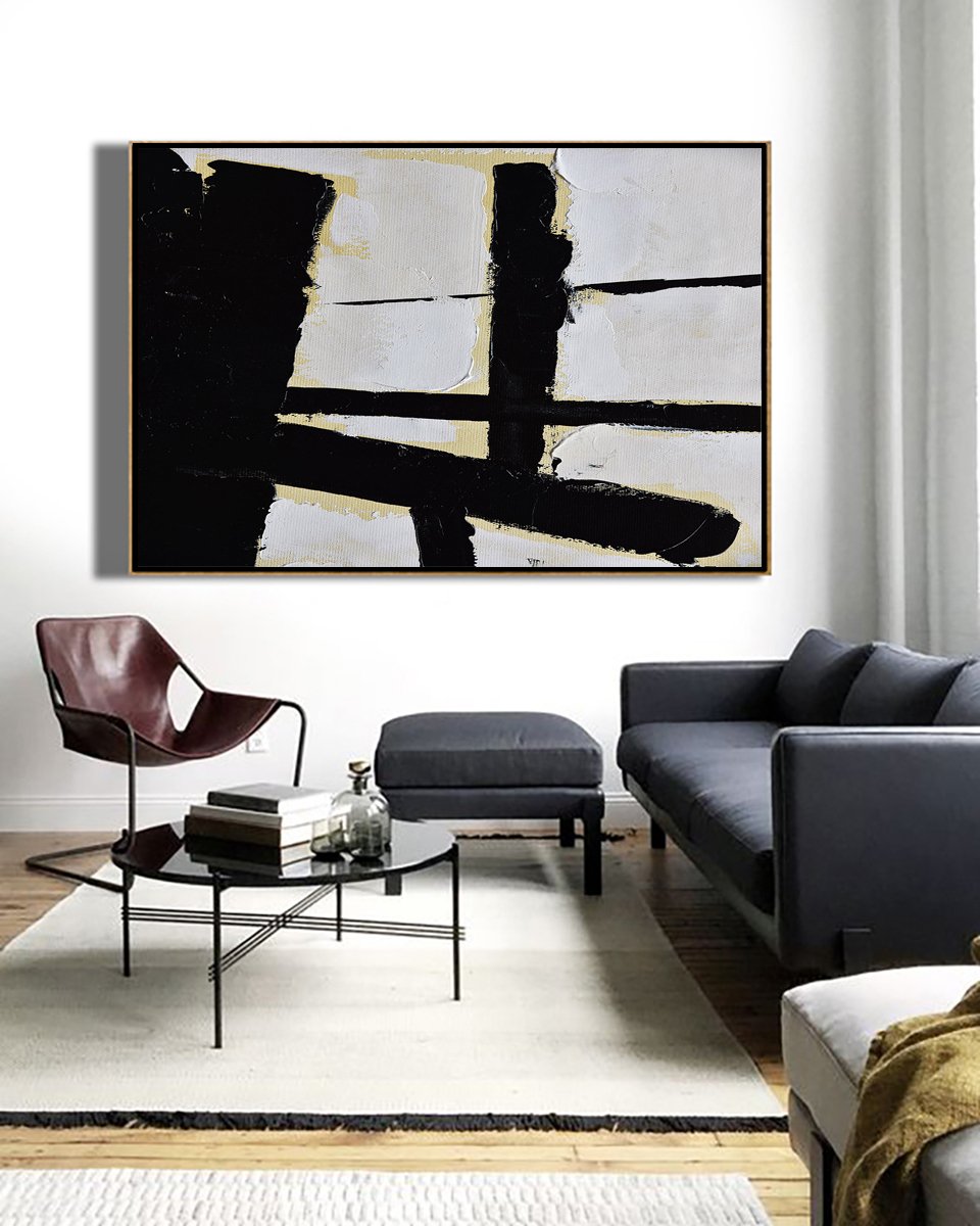 Horizontal Palette Knife Minimalist Art #C41Z - Click Image to Close